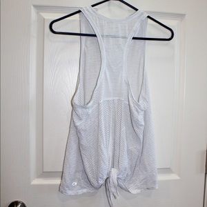 Gap fit white semi sheer tank top with tied‎ back